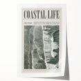 Magazine Style Coastal Waves Wall Art - Vintage Aerial Ocean Print
