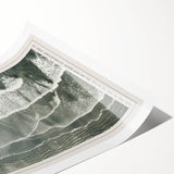 Magazine Style Coastal Waves Wall Art - Vintage Aerial Ocean Print