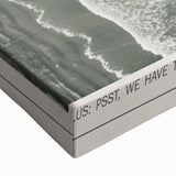 Magazine Style Coastal Waves Wall Art - Vintage Aerial Ocean Print