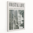 Magazine Style Coastal Waves Wall Art - Vintage Aerial Ocean Print