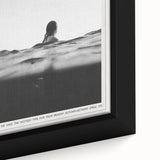 Coastal Wall Art - Surfer in Ocean Waves - Nautical Beach-Themed Print