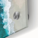 Coastal Wall Art: Aerial Ocean Waves and Sandy Beach - Beach-Themed Decor