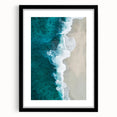 Coastal Wall Art: Aerial Ocean Waves and Sandy Beach - Beach-Themed Decor