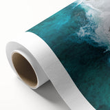 Coastal Wall Art: Aerial Ocean Waves and Sandy Beach - Beach-Themed Decor