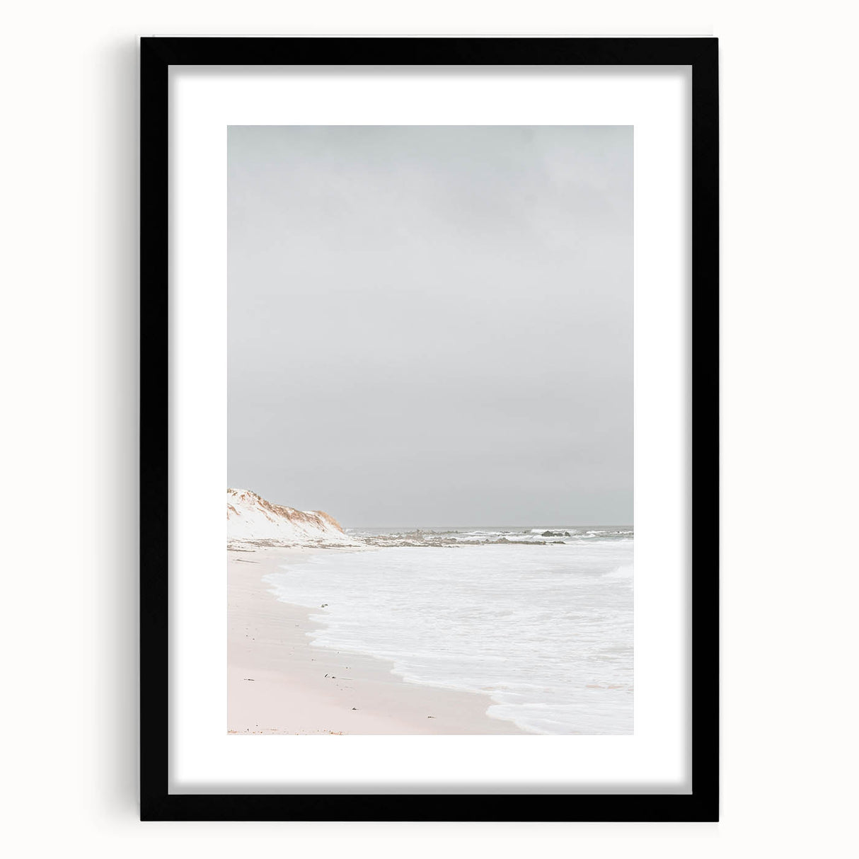 Coastal Wall Art: Minimalist Sandy Shoreline - Serene Beach Decor Print