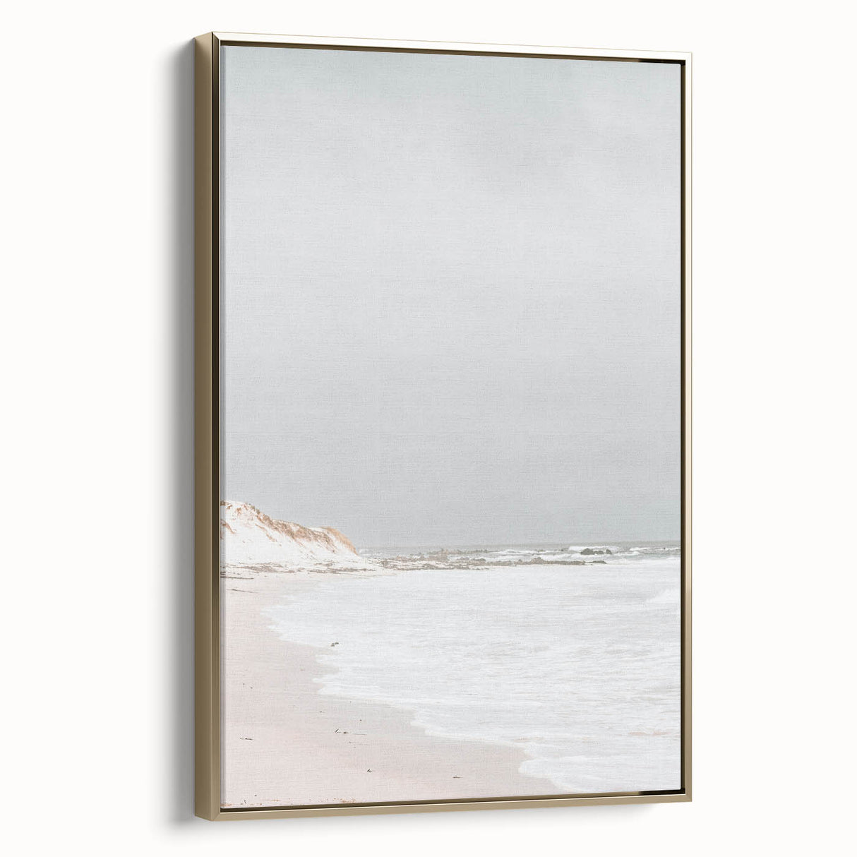 Coastal Wall Art: Minimalist Sandy Shoreline - Serene Beach Decor Print