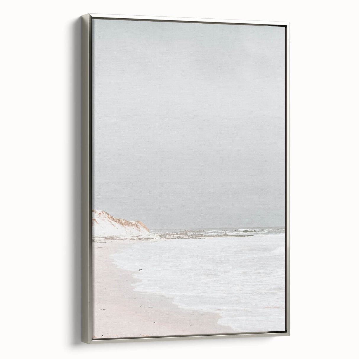Coastal Wall Art: Minimalist Sandy Shoreline - Serene Beach Decor Print