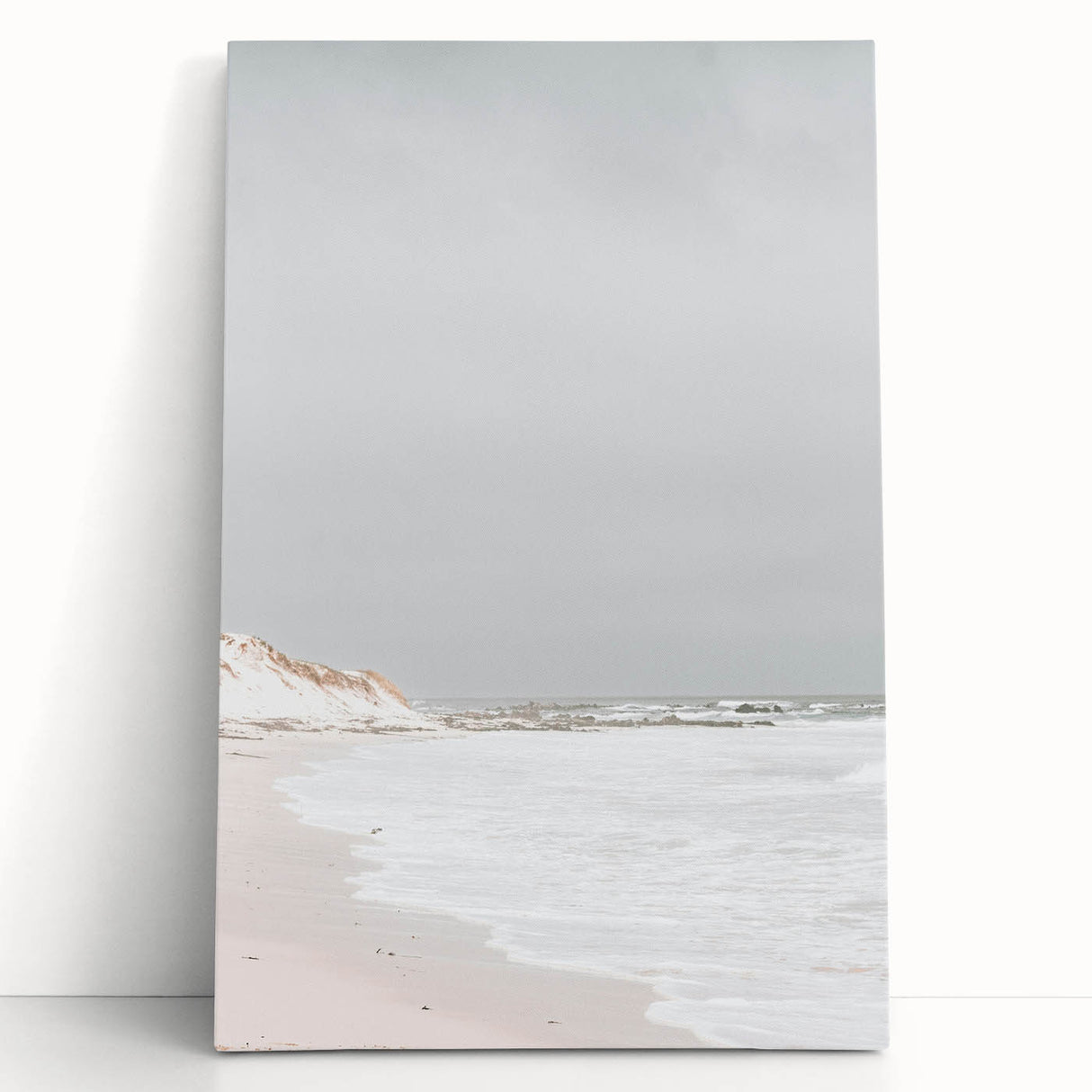 Coastal Wall Art: Minimalist Sandy Shoreline - Serene Beach Decor Print
