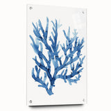 Coastal Wall Art: Blue Coral Illustration - Ocean-Inspired Nautical Print