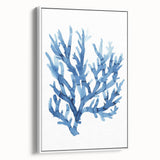 Coastal Wall Art: Blue Coral Illustration - Ocean-Inspired Nautical Print