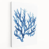 Coastal Wall Art: Blue Coral Illustration - Ocean-Inspired Nautical Print