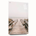Coastal Wall Art: Beach Boardwalk View - Tranquil Seaside Nautical Print