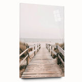 Coastal Wall Art: Beach Boardwalk View - Tranquil Seaside Nautical Print