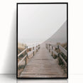 Coastal Wall Art: Beach Boardwalk View - Tranquil Seaside Nautical Print