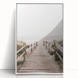 Coastal Wall Art: Beach Boardwalk View - Tranquil Seaside Nautical Print