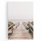 Coastal Wall Art: Beach Boardwalk View - Tranquil Seaside Nautical Print