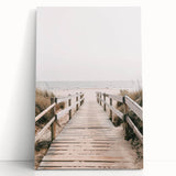 Coastal Wall Art: Beach Boardwalk View - Tranquil Seaside Nautical Print