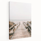 Coastal Wall Art: Beach Boardwalk View - Tranquil Seaside Nautical Print