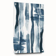 Coastal Wall Art: Abstract Blue Stripes - Nautical Watercolor Print