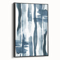 Coastal Wall Art: Abstract Blue Stripes - Nautical Watercolor Print