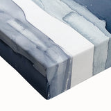 Coastal Wall Art: Deep Blue Vertical Strokes - Nautical Abstract Print