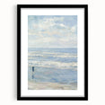 Coastal Wall Art: Serene Beach Scene - Ocean Waves and Sky Painting
