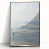 Coastal Wall Art: Serene Beach Scene - Ocean Waves and Sky Painting