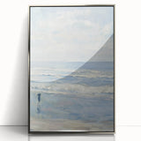 Coastal Wall Art: Serene Beach Scene - Ocean Waves and Sky Painting