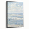 Coastal Wall Art: Serene Beach Scene - Ocean Waves and Sky Painting