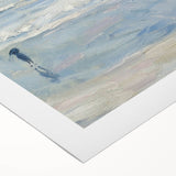 Coastal Wall Art: Serene Beach Scene - Ocean Waves and Sky Painting