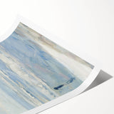 Coastal Wall Art: Serene Beach Scene - Ocean Waves and Sky Painting