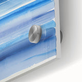 Coastal Wall Art: Blue Watercolor Stripes - Nautical Abstract Print