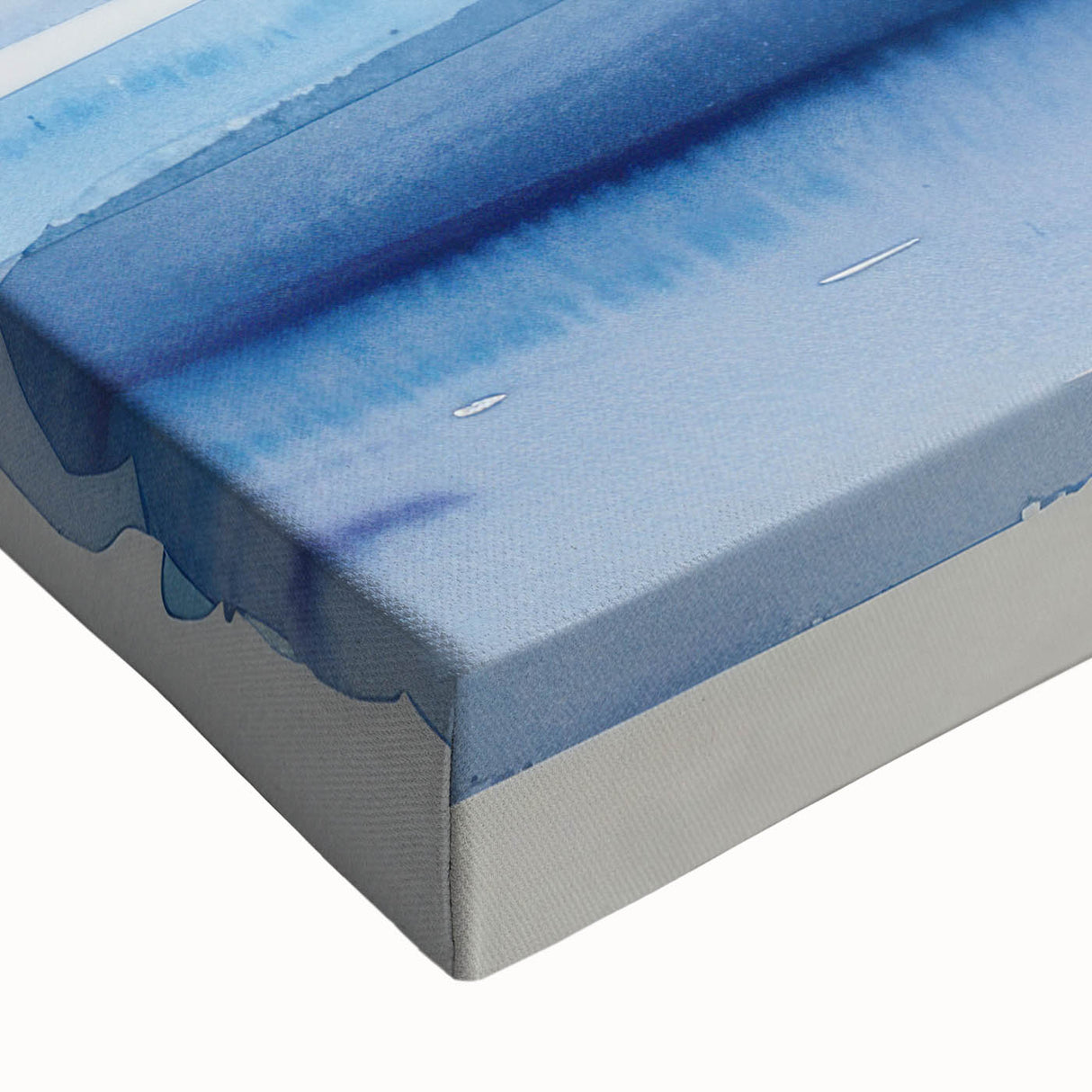 Coastal Wall Art: Blue Watercolor Stripes - Nautical Abstract Print