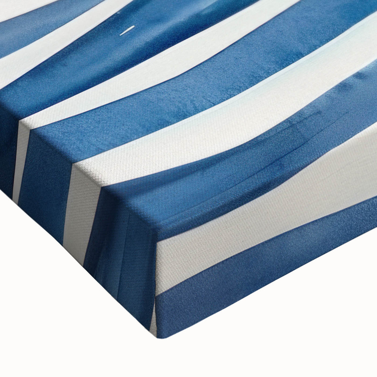 Coastal Wall Art: Wavy Blue Lines - Abstract Ocean-Inspired Watercolor Print