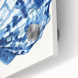 Coastal Wall Art: Blue Seashell Illustration - Ocean-Inspired Nautical Print