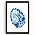 Coastal Wall Art: Blue Seashell Illustration - Ocean-Inspired Nautical Print