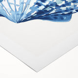 Coastal Wall Art: Blue Seashell Illustration - Ocean-Inspired Nautical Print