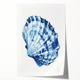 Coastal Wall Art: Blue Seashell Illustration - Ocean-Inspired Nautical Print