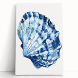 Coastal Wall Art: Blue Seashell Illustration - Ocean-Inspired Nautical Print