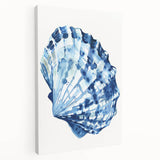 Coastal Wall Art: Blue Seashell Illustration - Ocean-Inspired Nautical Print