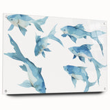 Watercolor Fish Coastal Wall Art – Ocean-Themed Nautical Print