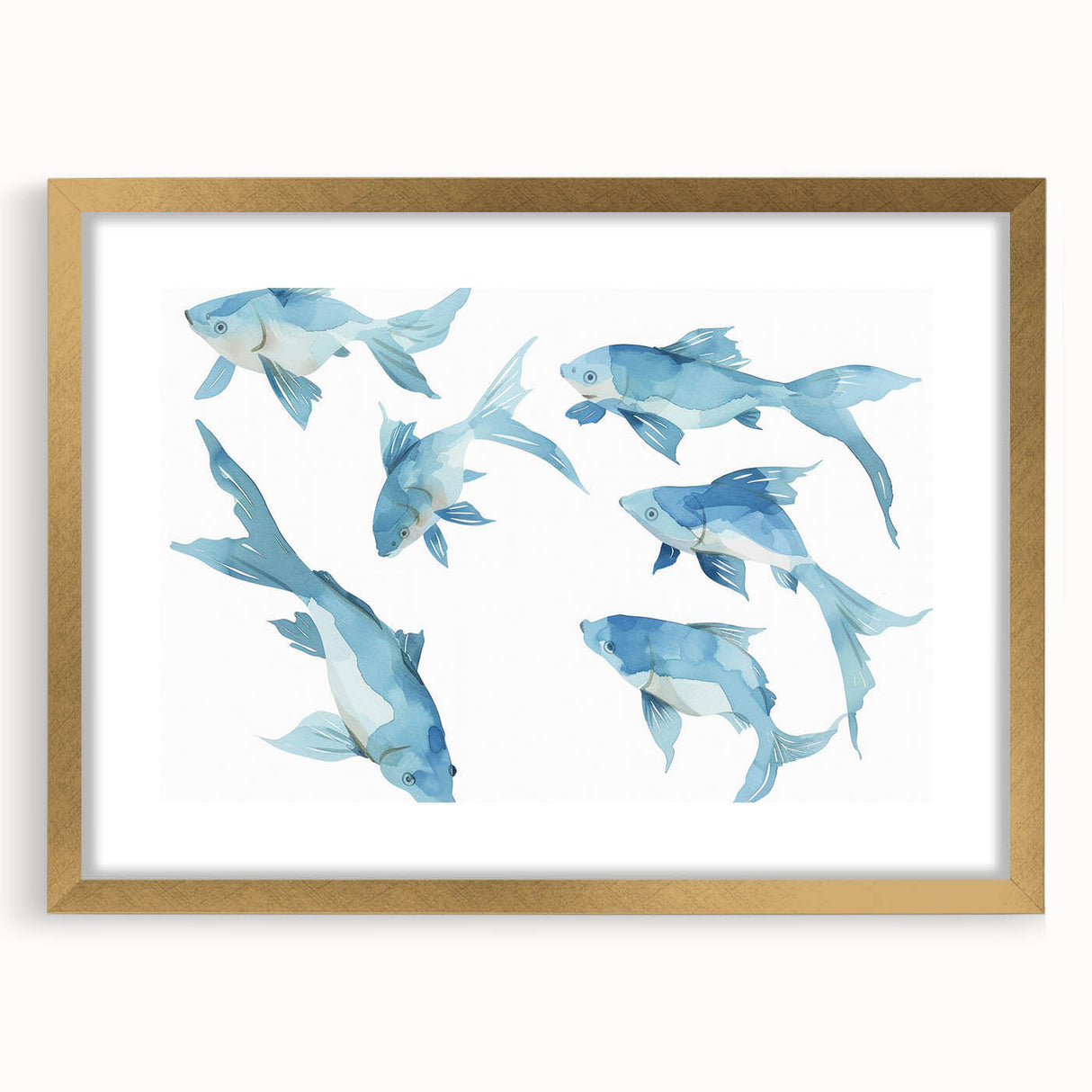 Watercolor Fish Coastal Wall Art – Ocean-Themed Nautical Print