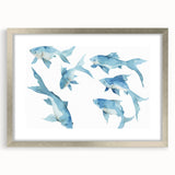Watercolor Fish Coastal Wall Art – Ocean-Themed Nautical Print