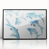 Watercolor Fish Coastal Wall Art – Ocean-Themed Nautical Print