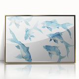 Watercolor Fish Coastal Wall Art – Ocean-Themed Nautical Print