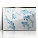 Watercolor Fish Coastal Wall Art – Ocean-Themed Nautical Print