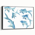 Watercolor Fish Coastal Wall Art – Ocean-Themed Nautical Print