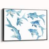 Watercolor Fish Coastal Wall Art – Ocean-Themed Nautical Print