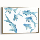 Watercolor Fish Coastal Wall Art – Ocean-Themed Nautical Print