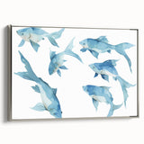 Watercolor Fish Coastal Wall Art – Ocean-Themed Nautical Print